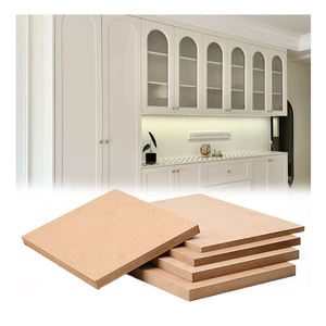 Natural <strong>Oak</strong> Veneer Sanded Melamine <strong>Faced</strong> <strong>MDF</strong> <strong>Sheets</strong> 1220x2440x18mm <strong>MDF</strong> Fieber Board for Bedroom and Kitchen Furniture Use - Product Image 1