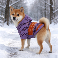 Vente flash - Pull pour chien de Noël, sweat à capuche, jacquard géométrique, manteau d'hiver pour animaux de compagnie, veste en polaire chaude pour chiot
