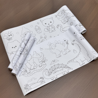 Rouleau de papier à colorier écologique personnalisé, papier à dessin pour enfants, jouet, rouleau de graffiti pour enfants