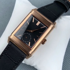 นาฬิกาดำน้ำ Reverso Tribute ทรงสี่เหลี่ยมผืนผ้า หน้าปัดสองด้าน กลับด้านได้ แสดงเวลาสองเขตเวลา พร้อมตัวบอกกลางวัน/กลางคืน ระบบเตือนภัย แบบอนาล็อก สายขนาด 20 มม. สไตล์ยุโรป - Product Image 4