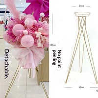 Support de panier de fleurs en métal pour cérémonie d'ouverture, trépied décoratif en fer forgé pour mariage, accessoires détachables, réutilisables, faciles à ranger