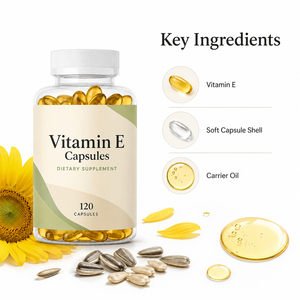 Complément alimentaire en gélules molles de vitamine E pour adultes, marque privée, pour la santé immunitaire et cutanée, soutien antioxydant, certifié GMP (ne convient pas aux nouveau-nés) - Product Image 5