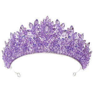 Vente en gros <span class=keywords><strong>de</strong></span> beauté baroque européenne américaine faite à la main pour reconstitution historique <span class=keywords><strong>de</strong></span> mariée couronne postiche en cristal <span class=keywords><strong>diadème</strong></span> <span class=keywords><strong>de</strong></span> <span class=keywords><strong>mariage</strong></span> en alliage anniversaires - Product Image 4