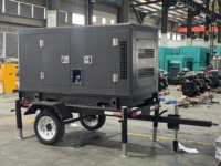 Générateur diesel silencieux mobile 25/30/40/50/60/100/150/200/250 KVA, groupe électrogène insonorisé sur remorque pour usage industriel de secours