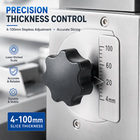 Machine à trancher automatique commerciale pour bœuf et porc 380V avec protection de sécurité et taille de coupe réglable