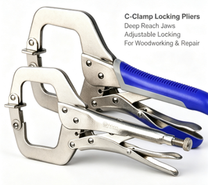 <span class=keywords><strong>Pince</strong></span> de serrage en C à <span class=keywords><strong>grande</strong></span> <span class=keywords><strong>ouverture</strong></span>, tête réglable, multifonctionnelle, universelle, à fixation rapide, pour le travail du bois, bricolage, en acier - Product Image 2