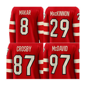 2025 đội Canada mới áo khúc côn cầu trên băng khâu Đỏ 97 Connor McDavid 87 Sidney crosb-y 29 <span class=keywords><strong>Nathan</strong></span> Mackinnon 8 cale Makar - Product Image 1