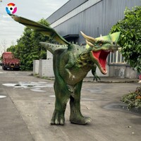 Costume de dinosaure réaliste grandeur nature pour adulte, avec pattes cachées, type marionnette, costume de dragon occidental