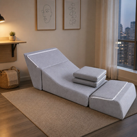 Canapé-lit pliant sous vide en velours côtelé avec éponge haute densité, convertible, couleur et taille personnalisables, usine OEM ODM