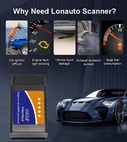 Profesional Mini ELM327 OBD 2 lector de código BT coche escáner de diagnóstico máquina versión herramienta para vehículos Automotriz coches