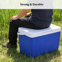 Glacière isotherme moderne personnalisée en PP de 25 L avec blocs de glace réutilisables et levier manuel pour aliments, vin et camping en extérieur