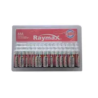 Raymax özel etiket 1.5v aaa pil AM-4 LR03 48 adet Alcalina Pilas baterias alkalin piller