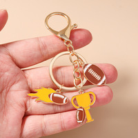 Porte-clés Amour pour le Football Américain/Rugby, Souvenir d'événement sportif, Cadeau lié au sport, P.E. Support pour souvenir, accessoire de pendentif