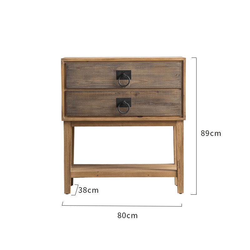 Table de chevet à deux tiroirs - A1543