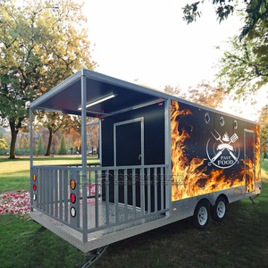 Gốc phục vụ Trailer nhượng Bộ thực phẩm Trailer di động Thanh xe tải BBQ cho doanh số bán hàng foodtruck với đầy đủ nhà bếp Sản xuất tại Trung Quốc - Product Image 3