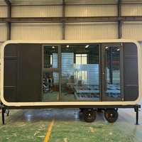 Advanced Tiny Apple Capsule Cabine de maison mobile préfabriquée avec cuisine et salle de bain pour hôtels, lit et bureau pour camping