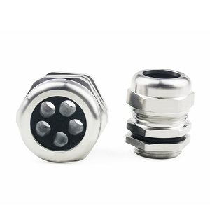 Prensaestopas de Acero Inoxidable de 3 Orificios para Cables M16 - Product Image 1