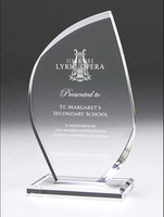 Plaques acryliques de 8.5 pouces, Inspiration académique, prix de la flamme biseautée gravée au Laser, trophée de réalisation en plastique gravé personnalisé