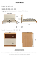 129930 Quanu prix de gros pas cher prix bonne Texture jambes solides cadre de lit en bois lits cadre moderne Queen Size