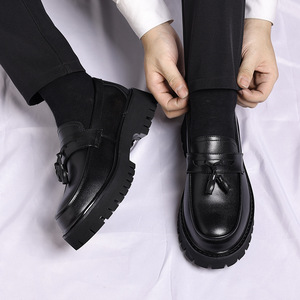 Chaussures classiques en microfibre Oxford à lacets, doublure en cuir véritable, légères, durables, pour hommes, pour le bureau, les mariages, l'automne - Product Image 4