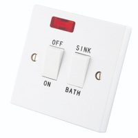 Approvisionnement d'usine 13A 1gang 1 voie UK BS interrupteur mural 45A néon LED interrupteur de cuisinière de bain