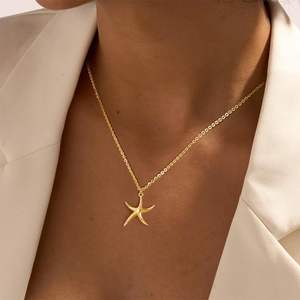 Collier Bohème en Cuivre Plaqué Or avec Perles d'Imitation et Zircons Incrustés, Motif Crabe, Pieuvre, Coquillage, Bijoux pour Femmes - Product Image 4