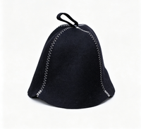 Chapeau de sauna en feutre de laine uni multicolore, léger, pour sauna, bain de vapeur, spa à domicile