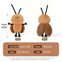 Collaboration dessin animé cafard en peluche peluche gardon pendentif porte-clés soulagement du Stress Squishy jouet cadeau pour petite amie