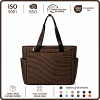Sac fourre-tout minimaliste pour ordinateur portable avec poche RFID, attache pour clés, porte-stylo, sac à bandoulière de voyage et de travail pour femmes, logo personnalisé, vente en gros