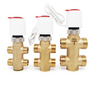 Ventilador de Agua Fría y Caliente de Latón de 4 Vías para Sistemas HVAC - Product Image 1