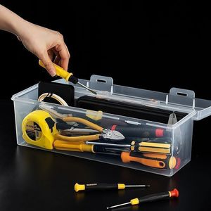 Caja de herramientas portátil transparente con divisores para tornillos, tuercas, almacenamiento de hardware, organización de piezas y accesorios para el hogar - Product Image 4