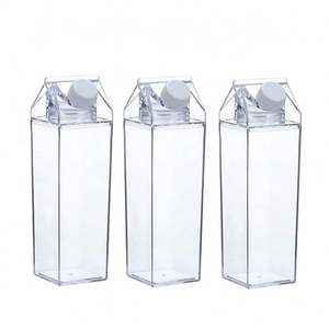 Botella de Agua de Plástico Acrílico de Doble Pared, 500ml/1000ml, a Prueba de Fugas, con Tapa de Rosca, Apta para Lavavajillas, Diseño Minimalista, para Fiestas - Product Image 1