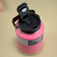 Thermos en acier inoxydable à double paroi de haute qualité 1,5 L et 2 L, carafe isolée pour l'eau et la bière, avec poignée et couvercle pour bouteille de voyage chaude