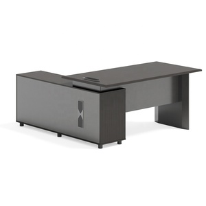 1,8 м ПВХ ламинированный Рабочий стол с запираемым ящиком, офисный стол с процессорным шкафом и возвращением стола - Product Image 1