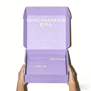 Boîte d'expédition en carton ondulé couleur lavande personnalisée avec pelliculage mat pour solutions d'emballage de marques de cosmétiques et de soins de la peau - Product Image 3