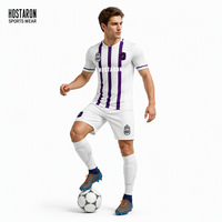 HOSTARON Maillots de football en polyester, uniformes d'entraînement, maillots de football personnalisés, ensemble de maillots de football pour club, uniformes d'équipe de football