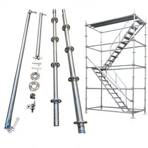 Système d'échafaudage Layher Ringlock Métal Andamio Construction <span class=keywords><strong>Echafaudage</strong></span> modulaire multidirectionnel galvanisé tout autour - Product Image 2