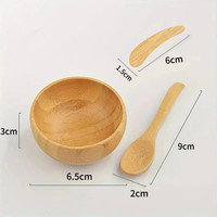 Petit bol mélangeur de masque en bambou écologique avec cuillère à spatule