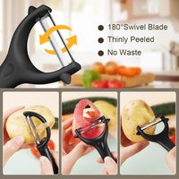 2 Stuks Aardappel Groente Dunschiller Set, Fruit Dunschiller Voor Keuken Ergonomisch Handvat Scherp Mes Roestvrij Staal Dunschiller