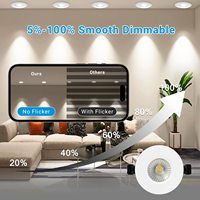 Spot encastré moderne à LED, homologué incendie, norme européenne, AC 220-240V, indice de protection IP65, 5W/7W, CCT réglable, pour intérieur