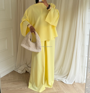 Willson Elegante Completo Casual da Donna Musulmana per Uso Quotidiano, Set 2 Pezzi Modesto con Top e Gonna, Outfit Comodo e Traspirante per la Primavera - Product Image 2