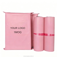 Sacs biodégradables imperméables roses en gros avec logo personnalisé, faible MOQ (1 pièce), livraison rapide pour les startups