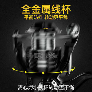 Moulinet de pêche spinning tout métal DS500 pour la pêche en mer et la pêche en surfcasting, avec une performance de lancer longue distance. - Product Image 4