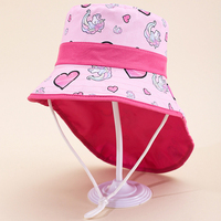 Sombreros de cubo de animales de dibujos animados para niños Protección solar ajustable Gorra de verano Viajes de playa al aire libre