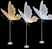 Promotion : Grande Lampe LED Papillon Géant en Fer, Décoration Moderne Simpson, pour Allée de Mariage, Ailes Romantiques Suspendues, Taille Personnalisable