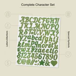 Manufacturer's Best-Selling Glitter Powder Silver and Gold Letter Stickers, <b>Bed</b> <b>Sheet</b> Adhesive, Shiny DIY Letters A-Z - Product Image 5