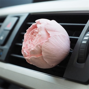 Màu hồng hoa mẫu đơn hình trang trí thơm hoa gốm xe làm mát không khí hương thơm hương thơm Sứ Tinh dầu khuếch tán - Product Image 5