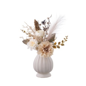CallaFloral ช่อดอกดาเลียประดิษฐ์ จัดช่อด้วยมือ ตกแต่งผนังด้วยพลาสติกถัก สำหรับงานแต่งงาน ตกแต่งบ้าน CF02053 - Product Image 5