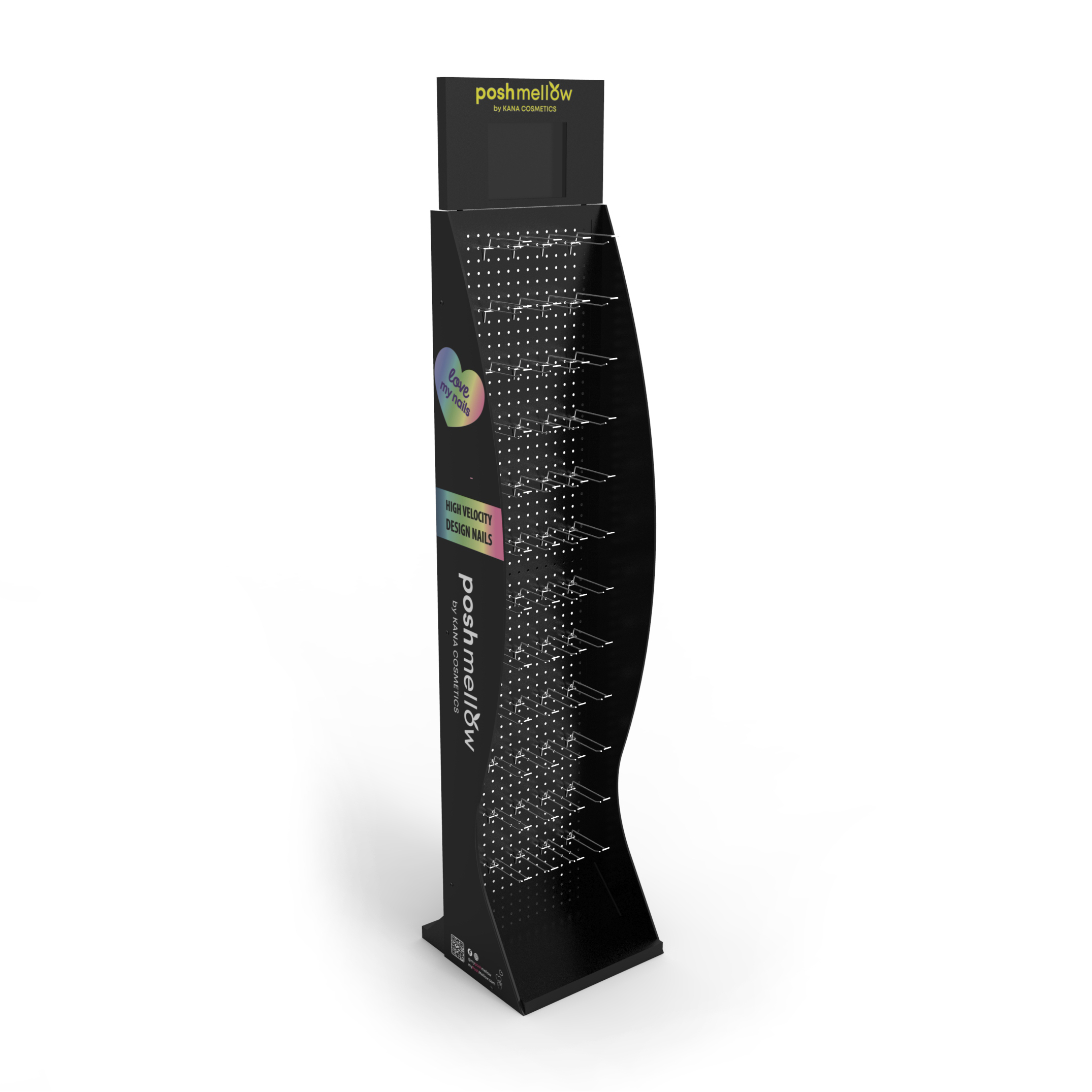 Hot Selling Retail Store Glove Display Stand Pegboard Display Stand With LCD Screen — view 2