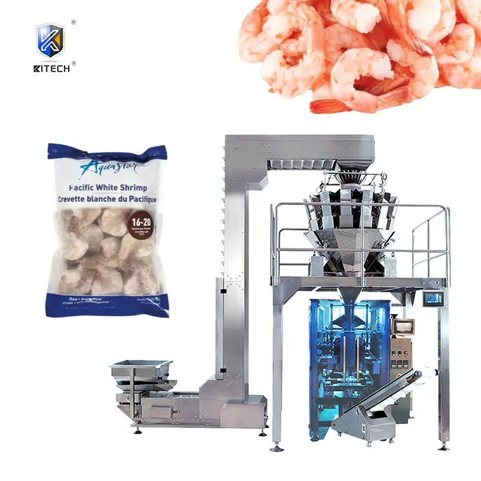 Preço de fábrica automática máquina de embalagem para embalagem de frutos do mar camarão congelado peixe congelado